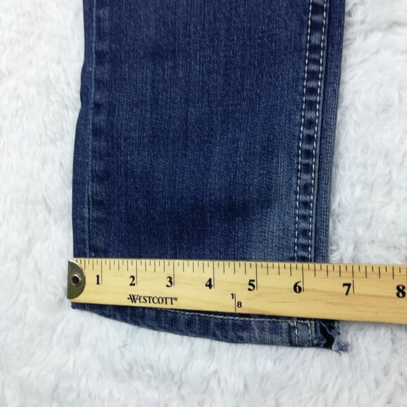 Cowgirl Tuff Co Womens Jeans Slim Boot Cut Blue Denim Stone Wash Rhinestone 26 - Picture 6 of 14